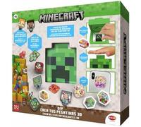 Bizak CREATE YOUR Stickers 3D Minecraft, Machine amusante pour créer des autocollants à partir du jeu vidéo, personnages Gems, cadeau pour filles et garçons de plus de 6 ans, (63334320)