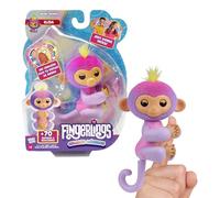 Bizak Fingerlings 61853181-1 Elisa Mascotte Interactive Multicolore avec Plus de 70 Sons et mouvements, réagit au Toucher, se Fixe à Votre Doigt, Jouet pour Enfants à partir de 3 Ans