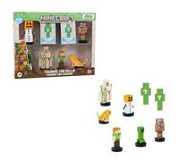 Bizak Minecraft 64110005-2 Lot de 8 figurines de 5 cm, boîte Deluxe 2, 2 modèles de personnages à collectionner, licence officielle du jeu vidéo de construction et bricks, pour adultes fans et garçons