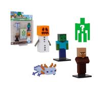 Bizak Minecraft Toppez Édition spéciale Pack de 5 Figurines Stdo.1, poupées de 5 cm avec 1 Figurine Surprise, Produit Officiel, 16 modèles à Collectionner, pour Fans et Enfants à partir de 8 Ans