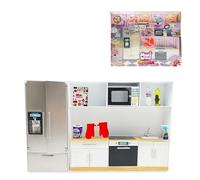 Bizak Mini World Playset de cuisine avec 5 boules, set de cuisine miniature avec appareils ménagers et accessoires détaillés, pour enfants à partir de 6 ans (64502007)