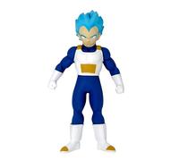 Bizak Monsterflex 64390230 Figurine Vegeta Super Saiyan Blue Dragon Ball, Super Extensible et élastique, 25 cm, 12 à Collectionner, pour Adultes, Fans et Enfants à partir de 6 Ans