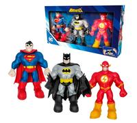 Bizak MONSTERFLEX DC 64392024 Lot de 3 Figurines de Vos Super-héros préférés, Extensible et élastique, 25 cm, à Collectionner, pour Adultes, Fans de Collection pour Enfants à partir de 6 Ans