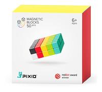 Bizak Pixio 64240101 Lot de 50 Cubes magnétiques optimaux de 8 mm de Chaque côté pour Construire n'importe Quel Personnage ou Objet, s'adaptent de manière optimale, recommandé pour Les Enfants à