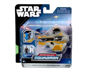 Bizak Star Wars Micro Galaxy Squadron Intercepteur Jedi Anakin Skywalker - Véhicule de 8 cm avec 2 Figurines de 2,5 cm (62610035)
