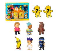Bizak Stumble Guys 64112072 Lot de 8 Figurines d'action 6 cm 3 Groupes de Personnages à Collectionner, Licence Officielle du Jeu vidéo de démolition, Adultes Fans et garçons ou Filles à partir de 8