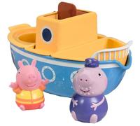 Bizak Tomy E73414 Toomies Le Jouet Bateau de Papy Pig - Bain Peppa en 4 Parties avec Arroseurs Amovibles et Moulin à Eau Convient aux garçons Filles Agés 18 Mois ou Plus., Multicolore