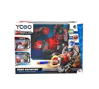 Bizak YCOO Robo Rapidfire 62008528 Robot avec lumières LED sur Le Visage et Effets sonores, 2 Formes de Jeu, dirigé et Autonome, Tire des fléchettes Depuis la télécommande, Fonctionne avec Piles