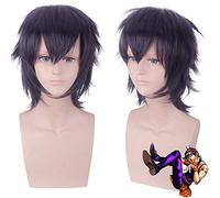 Bizarre aventure vent d'or hommes Ghirga Narancia Cosplay perruque Ghirga Narancia violet cheveux courts Giogio cheveux Costume perruques Pl-539