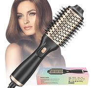 Bizcasa One-Step Brosse Soufflante,1200W 4en1 Ions Négatifs Chauffante Sèche-Cheveux avec 3 Températures,Brosse Seche Cheveux Coiffante,Chauffante Brosse Coiffante Brosse à air Chaud (noir)