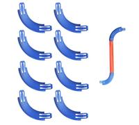 Bizhubmat 8Pcs De Piste Tournante pour Hotwheels, 20x4x1.5cm Connecteur De Piste De Voiture Jouet, 90 Degrés Extension DePiste Course Incurvés Voiture Jouet, Pièces De Rail Rotatif Interchangeables