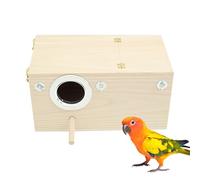 Bizi Nichoir en bois - Kit de construction pour étourneaux | Nichoir à suspendre | Nichoir à oiseaux | Nichoirs | et extérieur Construction en bois naturel sûr et confortable