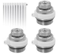BIZOI 3 Pièces Vanne de Radiateur à Purge Automatique 1/2" Purgeur de Radiateur Soupape d'Aération, Évacuation à Air Évent Automatique en Laiton à Air à Coupure pour Radiateur Auto-ventilé, Radiateur