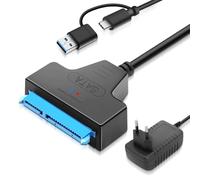 BIZOI Cable SATA to USB, Adaptateur USB SATA Compatible, USB-C Type C vers HDMI Digital AV pour SystèMes D'Exploitation Windows, Mac et Linux, Macbook, Disques durs Externes et Internes