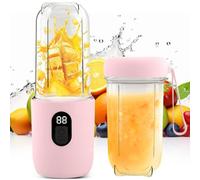 BIZOI Mixeur Portable, Personal Fresh Juice Mixer, Mini Mixeur avec Écran LED, Blender Smoothie Portable, Mixeur Portable pour Cuisine, Bureau, Voyage, Sport, Domicile, Camping