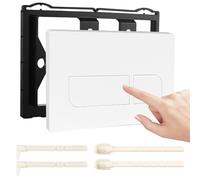 BIZOI Plaque de Commande WC Suspendu, Compatible avec Geberit Sigma 01 20 30 50 UP300/320, Plaque de Déclenchement Geberit Wcà Double Chasse d’Eau avec Leviers de Chasse et D'un Cadre D'installation