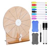 BIZOI Roue de La Fortune, Roue de la Fortune Personnalisable, Roue de Jeu de Mariage, Roue de la Chance, Roue de La Fortune avec Gomme et Marqueur pour Jeux de Loterie, Jeux de Mots