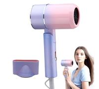 BIZOI Seche Cheveux Ionique, Pliable Petit Seche Cheveux Voyage, Professionnel Sèche Cheveux Ionique avec Buse de Coiffage, seche cheveux Sechage Rapide pour Famille Voyage Salons (Violet)