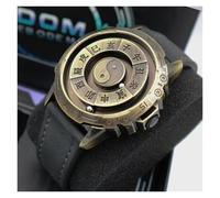 BIZTTLOG Montre à Cadran lévitant for Homme, Montre à Quartz Bagua Chinoise Vintage avec 12 Index Traditionnels, Technologie de lévitation magnétique, Cadeau for Homme(Bronze4)