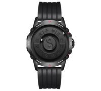 BIZTTLOG Montre à Cadran lévitant for Homme, Montre à Quartz Bagua Chinoise Vintage avec 12 Index Traditionnels, Technologie de lévitation magnétique, Cadeau for Homme(Black4)