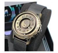 BIZTTLOG Montre à Cadran lévitant for Homme, Montre à Quartz Bagua Chinoise Vintage avec 12 Index Traditionnels, Technologie de lévitation magnétique, Cadeau for Homme(Bronze3)