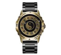 BIZTTLOG Montre à Cadran lévitant for Homme, Montre à Quartz Bagua Chinoise Vintage avec 12 Index Traditionnels, Technologie de lévitation magnétique, Cadeau for Homme(Bronze1)