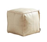 BIZTTLOG Repose-Pieds cubique 45 cm en Cuir synthétique, Repose-Pieds de Rangement Polyvalent, Couvercle ouvrable, Design Vide - Carré Multicolore(White)