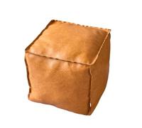 BIZTTLOG Repose-Pieds cubique 45 cm en Cuir synthétique, Repose-Pieds de Rangement Polyvalent, Couvercle ouvrable, Design Vide - Carré Multicolore(Orange2)