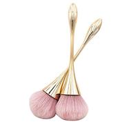 Bizzico Brosse à poussière pour ongles, Brosse multifonction pour nettoyage de poudre de manucure, Douce et dense, Rose, outils efficaces pour le soin des ongles et l'hygiène