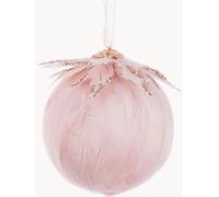 BIZZOTTO Boules de Noël avec plumes roses 6 pièces