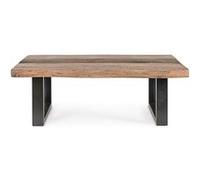 BIZZOTTO SALON Table basse Table Nottingham en Bois Pieds en Acier 120X70cm Bois