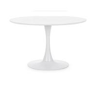 BIZZOTTO SALON Table de salle à manger Ronde blanche 120cm Blanc G