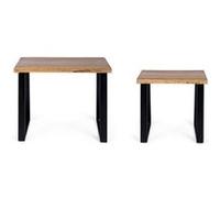 BIZZOTTO SALON Tables gigognes Set de 2 Tables Basse Artur Plateau Bois Bois