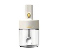 BJ Boîte d'assaisonnement Réservoir d'assaisonnement Bouteille d'assaisonnement en verre Réservoir de sel Glutamate monosodique Réservoir d'assaisonnement scellé Bouteille d'assaisonnement simple blan