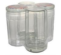 BJ Pack 4 confituriers avec couvercle - 645 ml