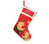 BJ-SHOP Bas de Noel,Chaussettes de Noel Bas de Noel de Feutre de 45CM Parfait pour la Maison Cadeaux Cheminee Accessoire