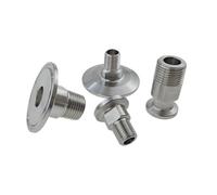 BJADUDJFB 1 adaptateur de raccord de tuyau à trois colliers de serrage TC25,4 mm 3/8" 1/2" 3/4" 1" NPT mâle fileté TC25,4 38 cm 5,1 cm (TC 25,4 mm)