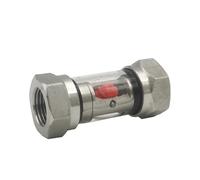 BJADUDJFB Indicateur de débit à fenêtre en Ligne Femelle BSPT 1/4", 3/8", 1/2", 3/4", 1"(Normal Body,1")