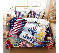 BJCJGGL Parure de Lit 220x240 Adulte AméRicaine Housse de Couette 2 Personnes avec Fermeture Éclair et 2 Taie d'oreiller 65x65 cm - Doux Respirant Microfibre Housse de Couette