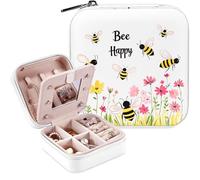 BJDAMAI Boîte à bijoux abeille, cadeaux pour femmes, adolescentes, filles de 8 à 12 ans, articles sur le thème des bourdons, accessoires, marchandises, décoration, bague, boucles d'oreilles, collier