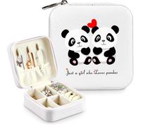 BJDAMAI Boîte à bijoux en forme de panda, cadeau pour enfants, adolescents, filles de 8 à 12 ans, accessoires de décoration, bijoux, bagues, boucles d'oreilles, collier