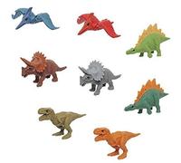 BJdesign Lot de 8 gommes drôles de dinosaures en plastique Vert