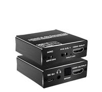 BJdfgE Extracteur Arc 2.0 4K 120 RGB8:8:8 HDR Splitter Convertisseur vers Optique TOSLINK SPDIF 7.1(ZY-AV8E)
