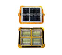 BJdfgE Projecteur LED solaire portable rechargeable IP66 étanche projecteur extérieur panneau photovoltaïque lumière de secours lampe poche SOS(5000 mAh)