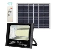 BJdfgE Projecteurs solaires à large faisceau, 30-500W, avec télécommande, étanche conforme la norme IP67, lampes murales réflecteur solaire, for l'extérieur(100W)