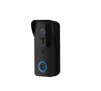 BJdfgE Sonnette vidéo WiFi 5G 2.4G 1080P, interphone Intelligent d'extérieur sans Fil, caméra étanche avec Sonnerie d'alimentation AC/DC(Black)
