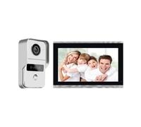BJdfgE Visiophone Intelligent WiFi 7 Pouces, système d'interphone vidéo résidentiel, écran Tactile RFID, Porte d'entrée sans Fil for Appartement, Maison, Villa