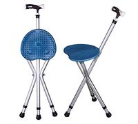 BJH Canne de Marche Pliable avec siège Capacité de 441 LB Tabouret de Canne en Alliage d'aluminium épais Béquille Siège de Chaise 3 Pieds Sièges de Canne Canne de Marche hautement réglable
