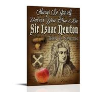 BJHIHSX Poster d'art de Sir Isaac Newton et Apple - Impression sur toile - Décoration murale moderne pour chambre à coucher - 20 x 30 cm