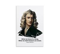 BJHIHSX Poster décoratif sur toile avec citation de Sir Isaac Newton - Décoration murale moderne pour chambre à coucher - 40 x 60 cm